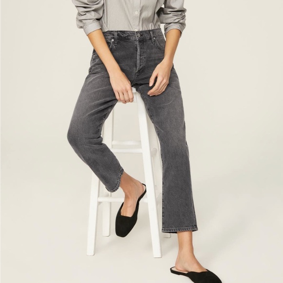 Citizens of Humanity Emerson Jeans Women’s 32 Grey Distressed - Picture 2 of 8
